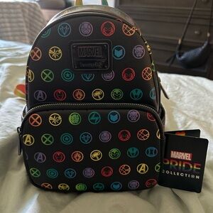 Marvel Pride 🏳️🌈 Loungefly Black Mini Backpack